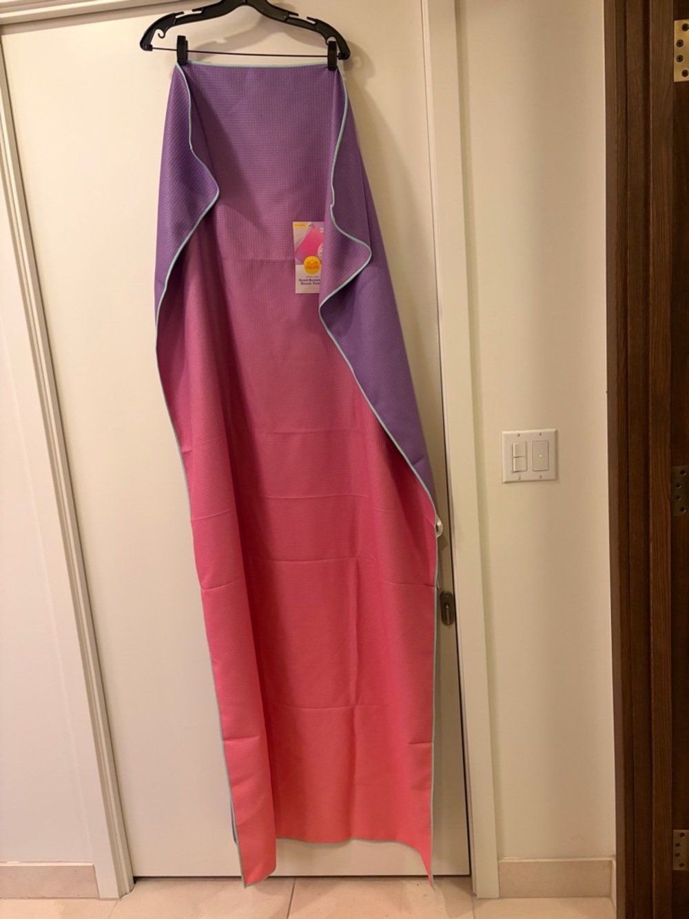 Reversible Pink and Lavender Beach Towel